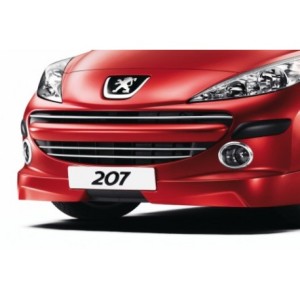 GRILLE DE CALANDRE GRIS ALUMINIUM PEUGEOT 207